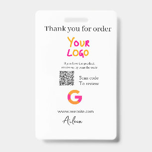Badge logo de site web d'entreprise de critique Google s