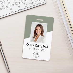 Badge Logo de société personnalisé Photo de l'employé Ve