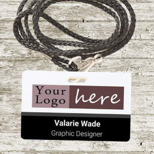 Badge Logo de style horizontal Nom de l'employé