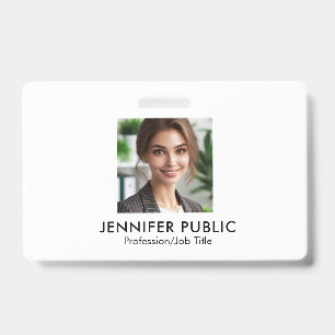 Badge Logo de votre entreprise ici Modèle photo employé