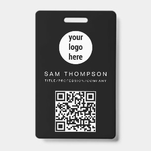 Badge Logo d'entreprise de code QR Moderne minimaliste