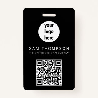 Badge Logo d'entreprise de code QR Moderne minimaliste