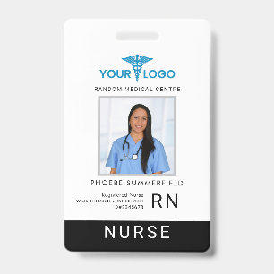 Badge Logo d'entreprise Employés Photo ID Code-barres Pe