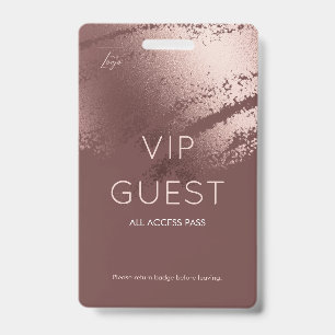 Badge Logo d'entreprise en bronze moderne VIP invité