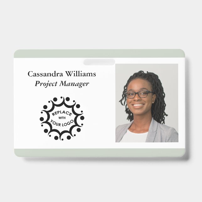 Badge Logo d'entreprise et écran de veille de l'employé (Avant)