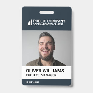Badge Logo d'entreprise moderne Photo d'identification d