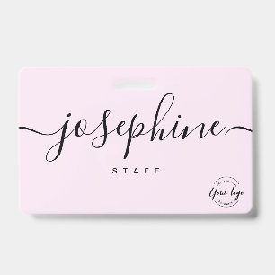 Badge Logo d'entreprise Nom de script personnalisé perso