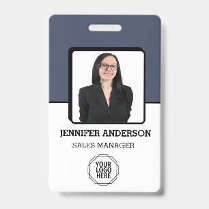 Badge Logo d'entreprise personnalisé Code-barres de base