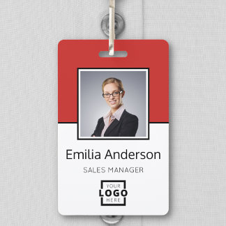 Badge Logo d'entreprise personnalisé Code-barres de base