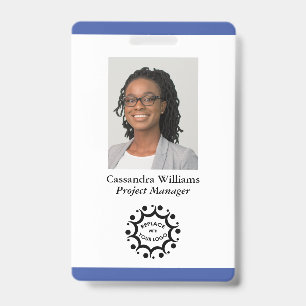 Badge Logo d'entreprise personnalisé et casque bleu empl