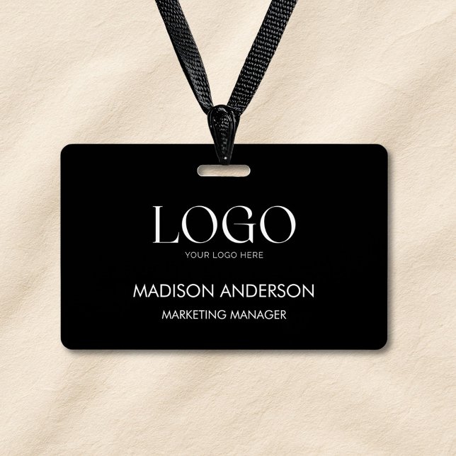 Badge Logo d'entreprise personnalisé moderne ID (In situ)