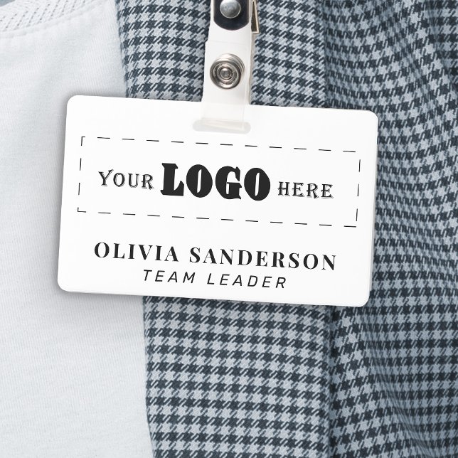 Badge Logo d'entreprise personnalisé, nom de l'employé,  (Créateur téléchargé)