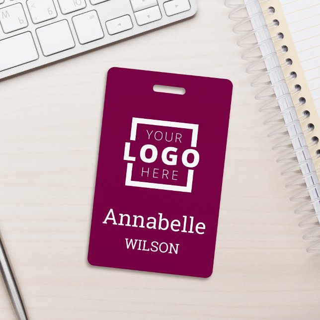 Badge Logo d'entreprise personnalisé Nom de l'employé Ma (Créateur téléchargé)