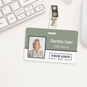 Badge Logo d'entreprise personnalisé Photo d'employé