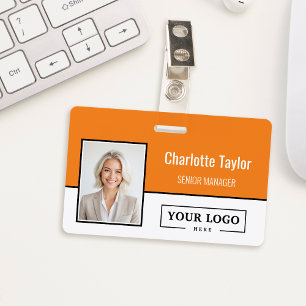 Badge Logo d'entreprise personnalisé Photo d'employé