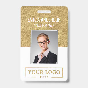Badge Logo d'entreprise personnalisé Photo d'employé de