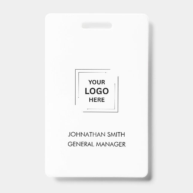 Badge Logo d'identification d'entreprise | Employé perso (Avant)