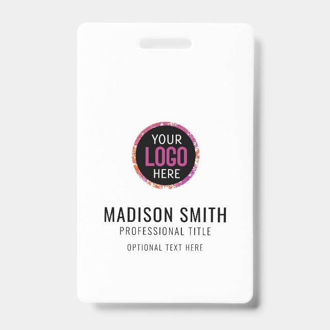 Badge Logo d'identification d'entreprise | Moderne perso (Avant)