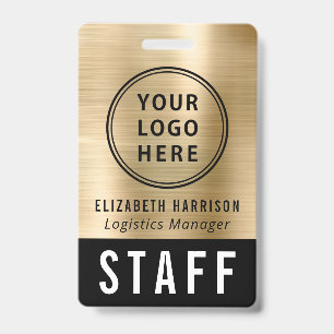 Badge Logo du personnel de l'événement Employé Identific