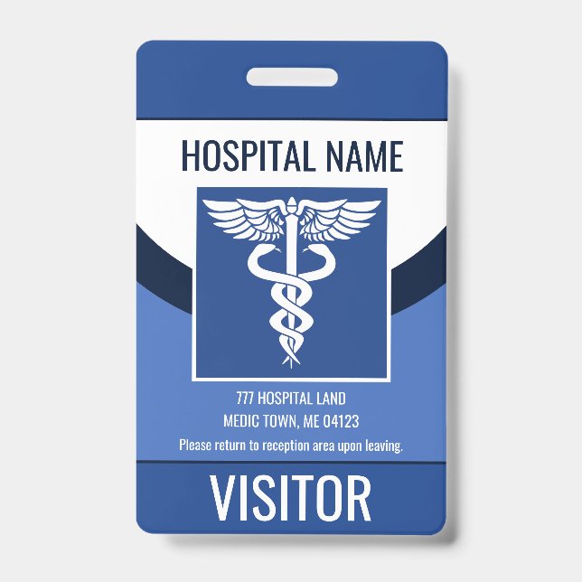 Badge Logo du visiteur Médicale personnalisé - ID photo  (Front)