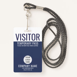 Badge Logo du Visitor Blue Company Identifiant du Pass a
