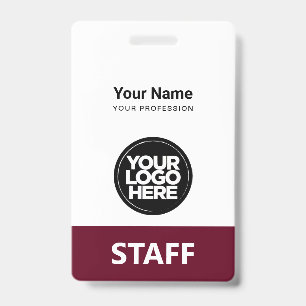 Badge Logo employé Étiquette de personnel identique à l'