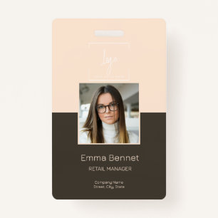 Badge Logo Employé Photo ID Société