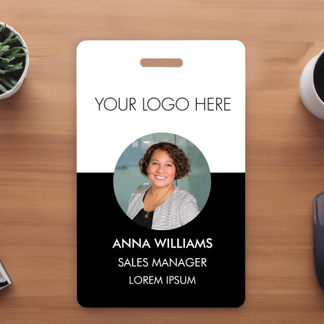 Badge Logo employé rond Photo ID (Créateur téléchargé)