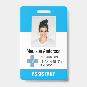 Badge Logo et ID photo de l'employé de l'hôpital perso