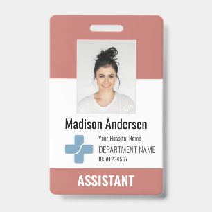 Badge Logo et ID photo de l'employé de l'hôpital perso