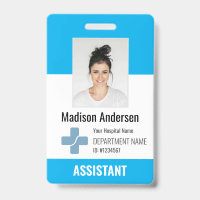 Logo et ID photo de l'employé de l'hôpital personn