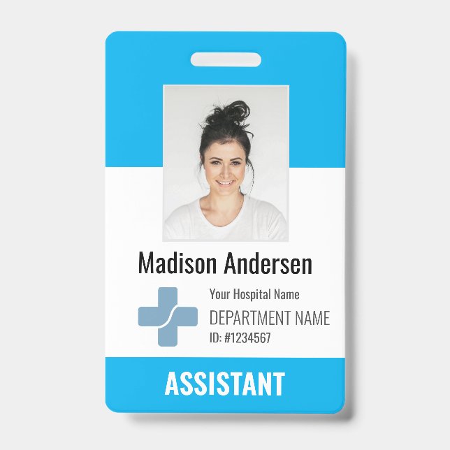 Badge Logo et ID photo de l'employé de l'hôpital personn (Avant)