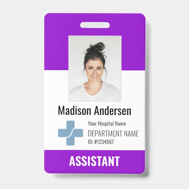 Badge Logo et ID photo de l'employé de l'hôpital personn (Avant)