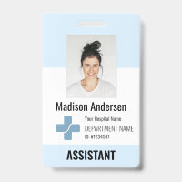 Logo et ID photo de l'employé de l'hôpital personn