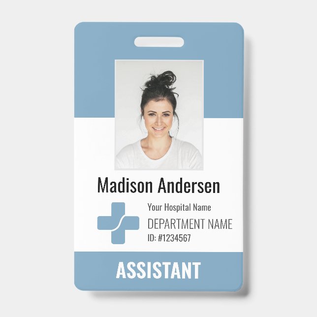 Badge Logo et ID photo de l'employé de l'hôpital personn (Avant)