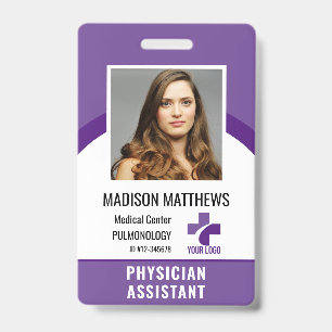 Badge Logo et ID photo de l'employé Médicale personnalis