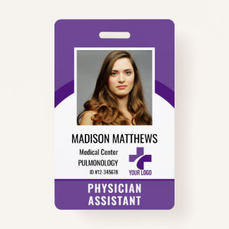 Badge Logo et ID photo de l'employé Médicale personnalis