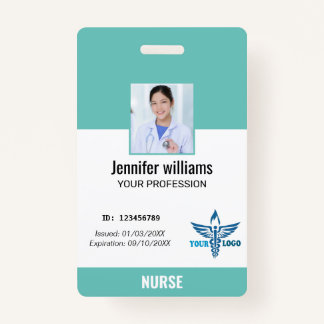 Badge Logo et ID photo des employés de l'hôpital