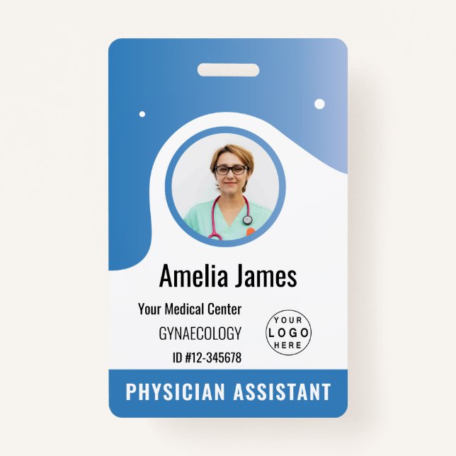 Badge Logo et ID photo des employés de l'hôpital (Devant)