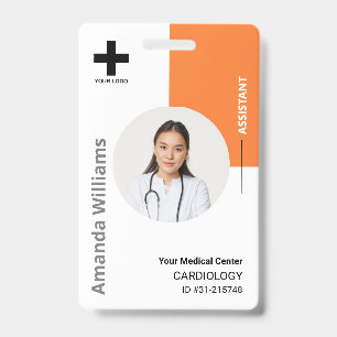 Badge Logo et photo personnels des employés de l'hôpital