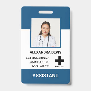 Badge Logo et photo personnels des employés de l'hôpital