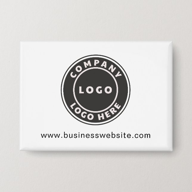 Badge Logo et site Web d'entreprise simple personnalisé (Recto)
