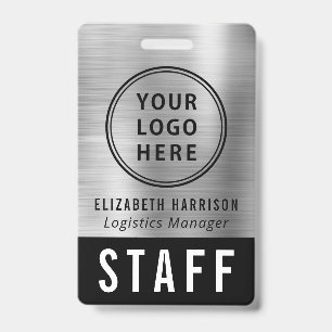 Badge Logo Événement Personnel Employé Silver Identifica