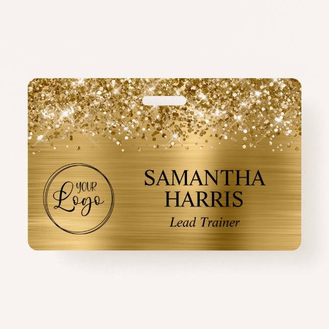 Badge Logo Glittery Gold Foil (Devant)