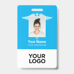 Badge Logo moderne Employé Médecin Infirmière Nom photo