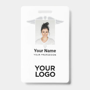 Badge Logo Moderne Employé Médecin Infirmière Photo Nom