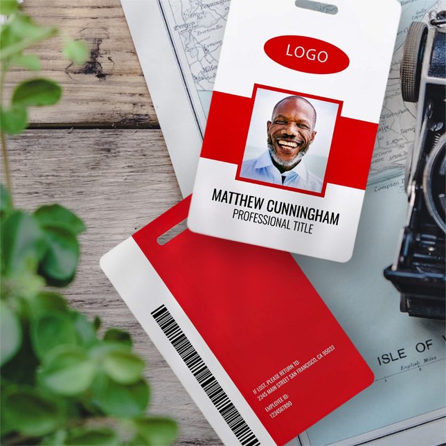 Badge Logo personnalisé couleur moderne avec nom et code (Créateur téléchargé)