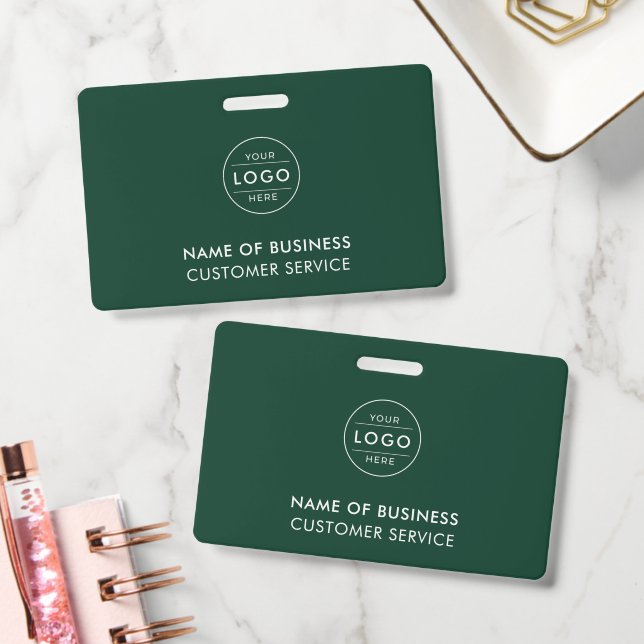 Badge Logo personnalisé de l'entreprise de couleur vert  (Bureau)