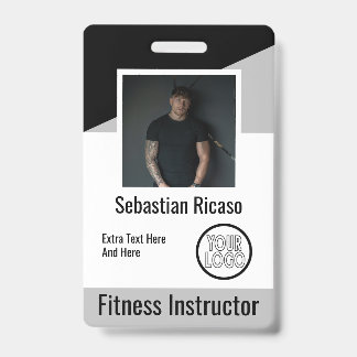 Badge Logo personnalisé Entreprise Personnalisé Gris Noi