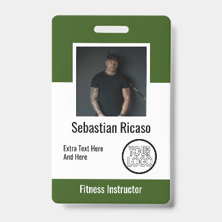 Badge Logo personnalisé Entreprise Personnalisé Vert Bla